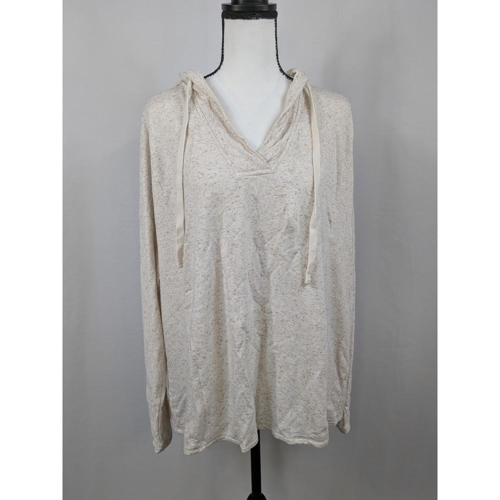 Pure Jill Womens Tranquility Fleece Hoodie Sweatshirt L Tall Comfy Lounge A073